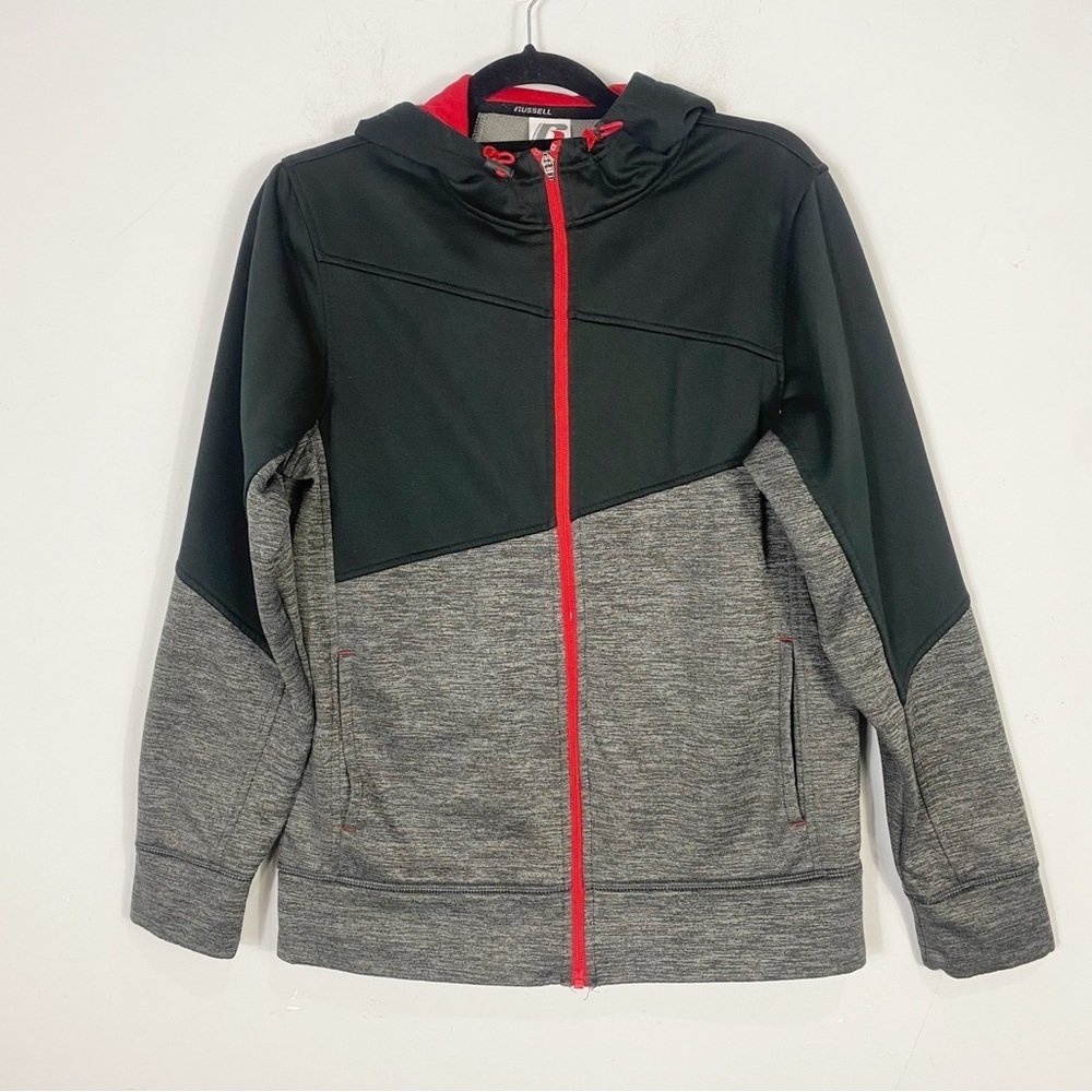Russell Athletic Men's Dri-Power Fleece Colorblock Hoodie  Zip Jacket Small